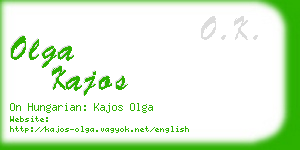 olga kajos business card